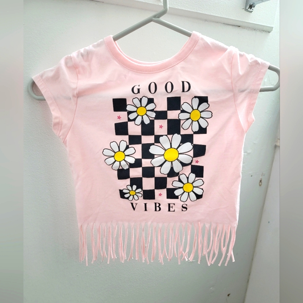Shaded pink 7/8 pink shirt
